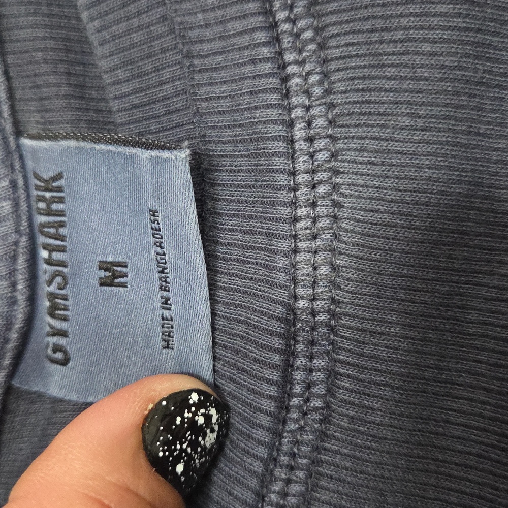 Gymshark Dark Blue Ribbed Boxy Tee - Picture 2 of 4